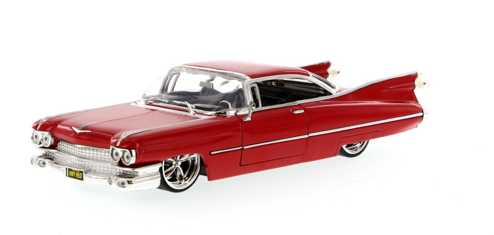 1959 Cadillac Coupe De Ville Red Jada Toys 50667 1/24 Scale Diecast Car