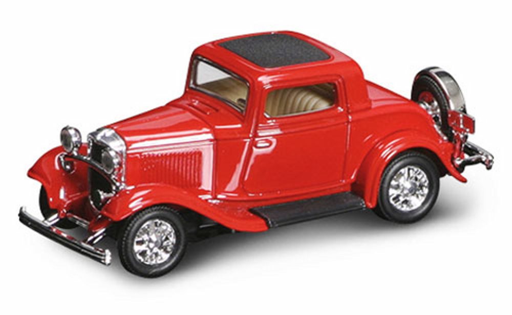 1932 FORD 3-WINDOW Coupe Red Yatming 94231 1/43 Scale Diecast Model Toy