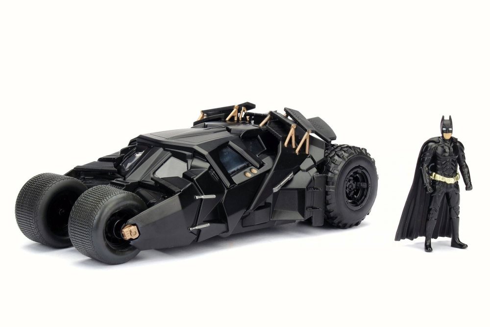 2008 The Dark Knight Batmobile w/ Batman Figure - Jada 98261W 1/24 Diecast  Car